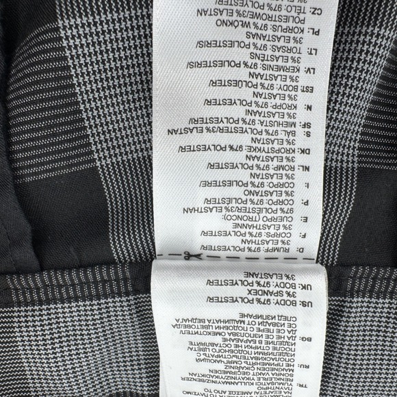 Adidas Mens Golf Pants Plaid Check Black Grey‎ Flat Front 36x30 - Picture 5 of 7